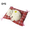 Mom&Me Sleeping Cat Plush Stuffed Toy Press Simulation Sound Animal Doll Kids Gift