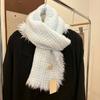 South Korea's original single winter waffle scarf women's fringed edge solid color daily versatile shawl with warm scarf