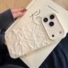 Cute Cream White Tin Paper Phone Case for Iphone 17 Air 16 15 14 13 11 12 Pro Max X XS Max XR Water Ripple Shockproof Soft Cover