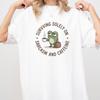 Sarcasm Frog Graphic T-Shirt: Funny Coffee Lover Tee