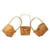 Willow Rattan Bride Flower Basket Hand-Woven Flower Arrangement Basket Sundries Organizer  Wedding