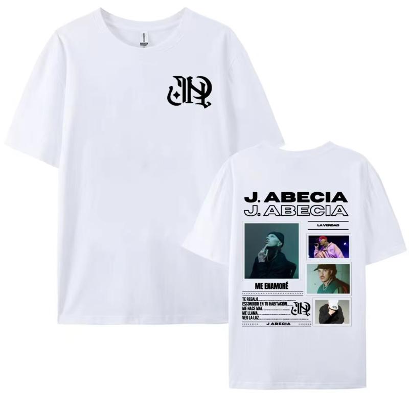2026 New Rap Singer J Abecia La Verdad Album Tour Pattern Tshirt 2026 Summer Unisexs WOMENs Fashion Hiphop Music Cotton Tshirt