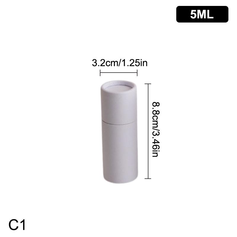 1Pcs Empty Thick Round Cowhide Empty Paper Tube Essential Oil Roller Bottle Packaging Box For Oil Perfume Container