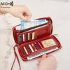 New anti-theft brush women's wallet oil wax leather long zipper wallet large capacity clutch