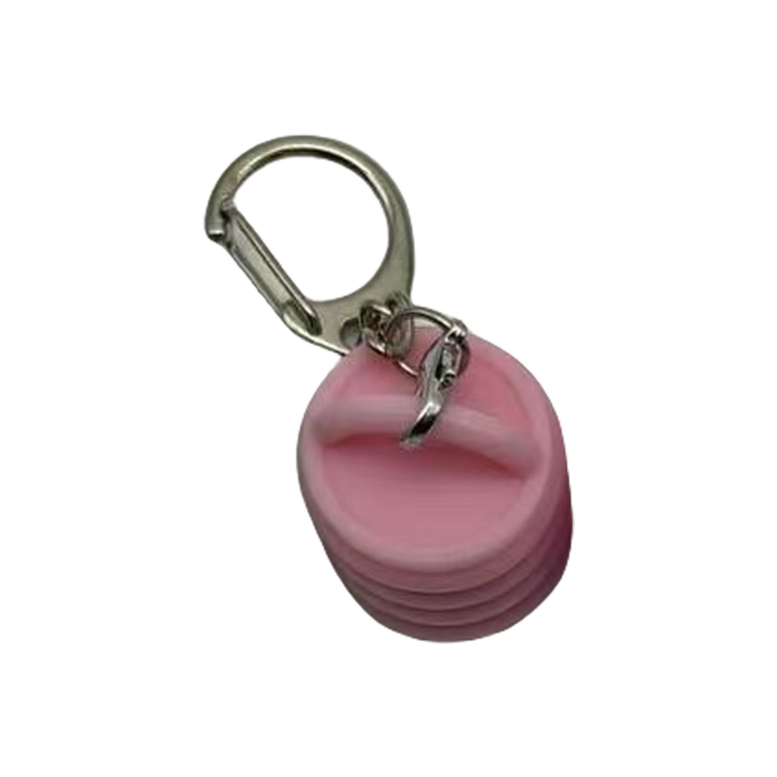 

Портативный брелок для блеска для губ, пластиковый держатель для крышки, брелок для подвески, сумка для бальзама для губ, аксессуары для макияжа розовый