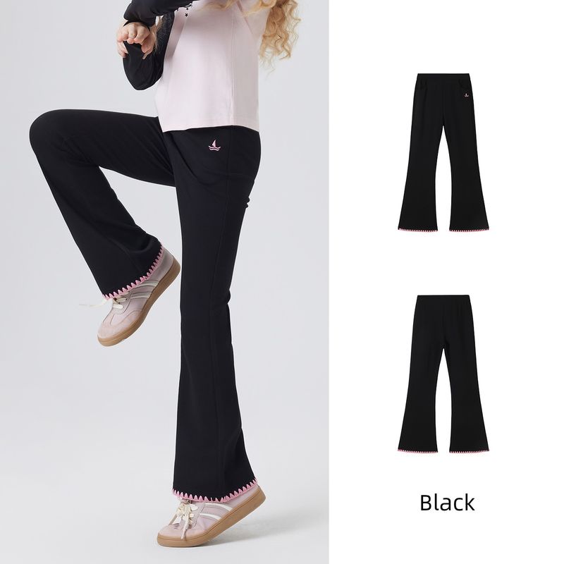 Navigare Italy Girls  Pants 2026 New Casual Pants Girls  Flared Pants Spring Season Senna Fashion - Black [Spring/Autumn Unlined] 120