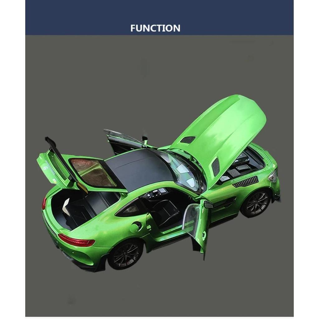 1/18 Mercedes-Benz GTR Demon Alloy Die Cast Toy Car Model Sound and Light Children's Toy Collectibles Birthday Gift