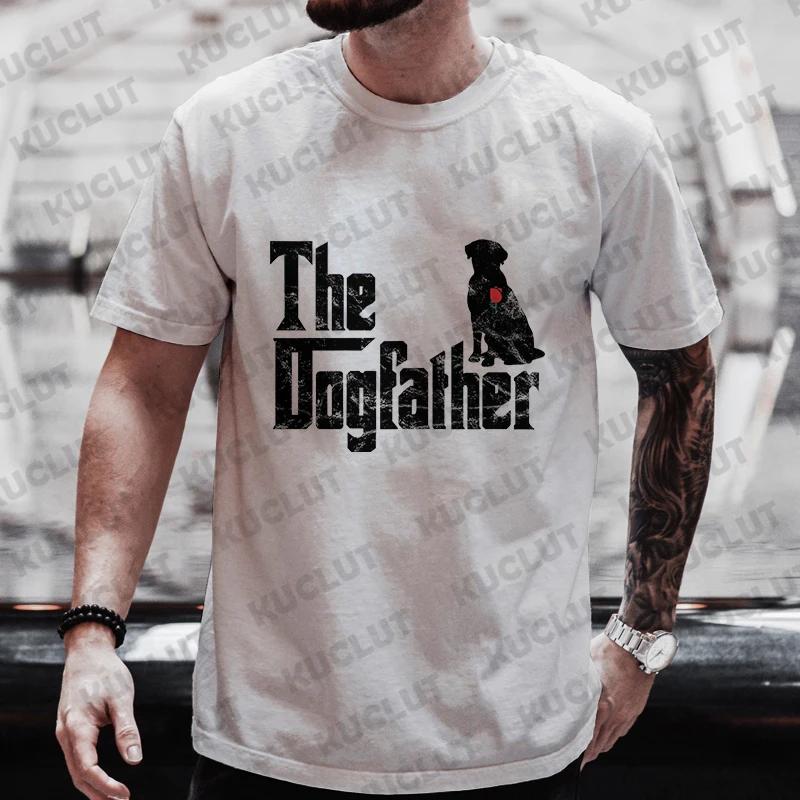 Casual T-Shirt for Men Funny The Dog Father Golden Retriever Godfather Oversized Mens T-Shirt Funny Fashion Summer Clothes