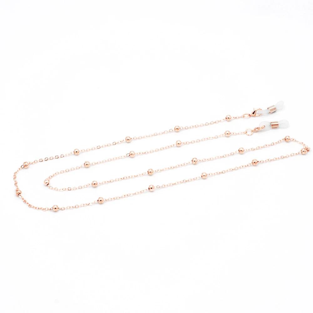 Modne Metalowe Męskie damskie Łańcuszki do okularów Okulary przeciwsłoneczne Okulary do czytania Łańcuszek do okularów z koralikami Sznurek do okularów Pasek Lina damski łańcuszek do okularów