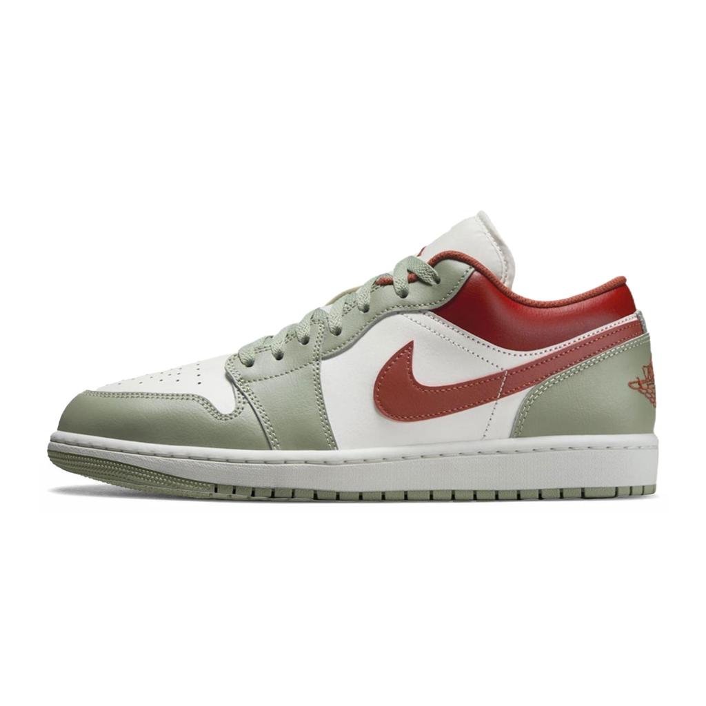 Jordan Air Jordan 1 Abrasion Resistant Low top Skateboard Shoes Unisex Red 553560-133(Team1258-)