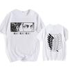 In 2025, women's T-shirts, anime Attack on Titan print short-sleeved T-shirts, men's luxury T-shirts, summer casual streetwear