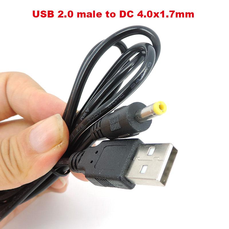 1 szt. 5 szt. 1M USB 2.0 A męski na DC 4,0 x 1,7 mm 5 V 2A 24AWG DC 4,0 MMX1,7 MM Gniazdo wtykowe Ładowarka Kabel zasilający Konwerter