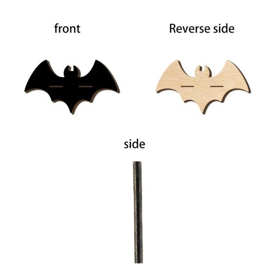 Halloween Wall Decor Wooden Shelf, Ghost Bat Shape Hanging Organizer for Spooky Room Accents Home Decor, Farmhouse Display Rack, Festive Party