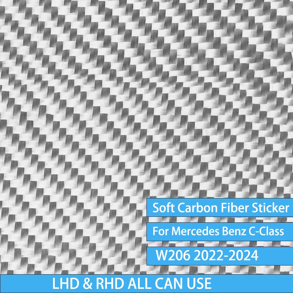 For Mercedes Benz C-Class W206 -2024 Auto Door Trim Strip Carbon Fiber Decorative Car Accessory Sticker