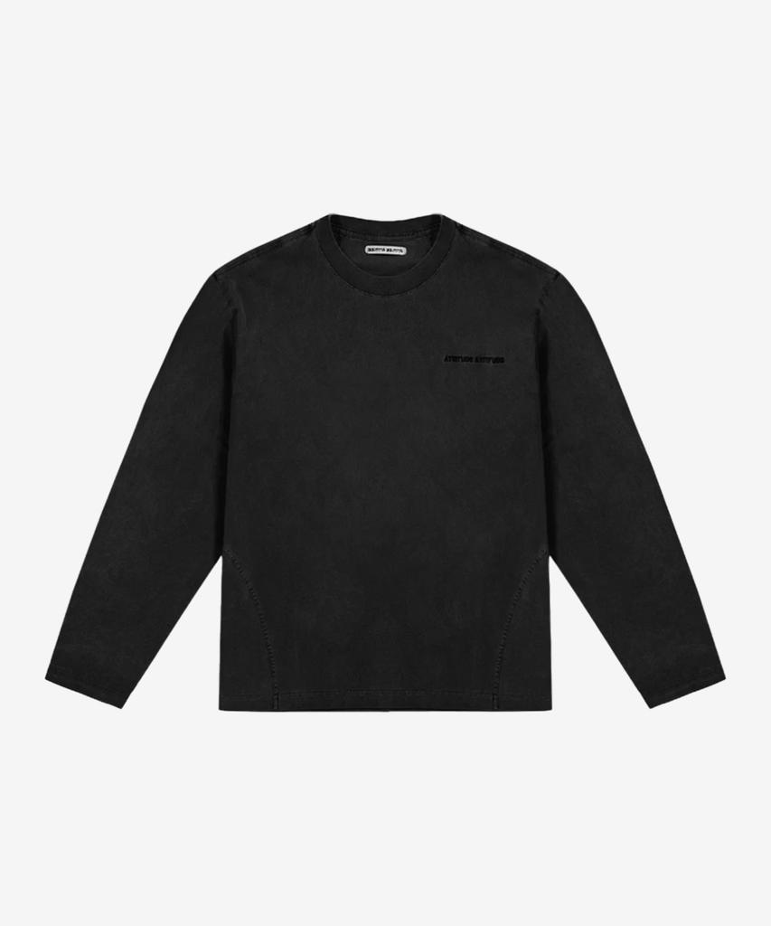 Aetityudeuaetityudeu Aa Curved Garment Dyeing Long Sleeve Black