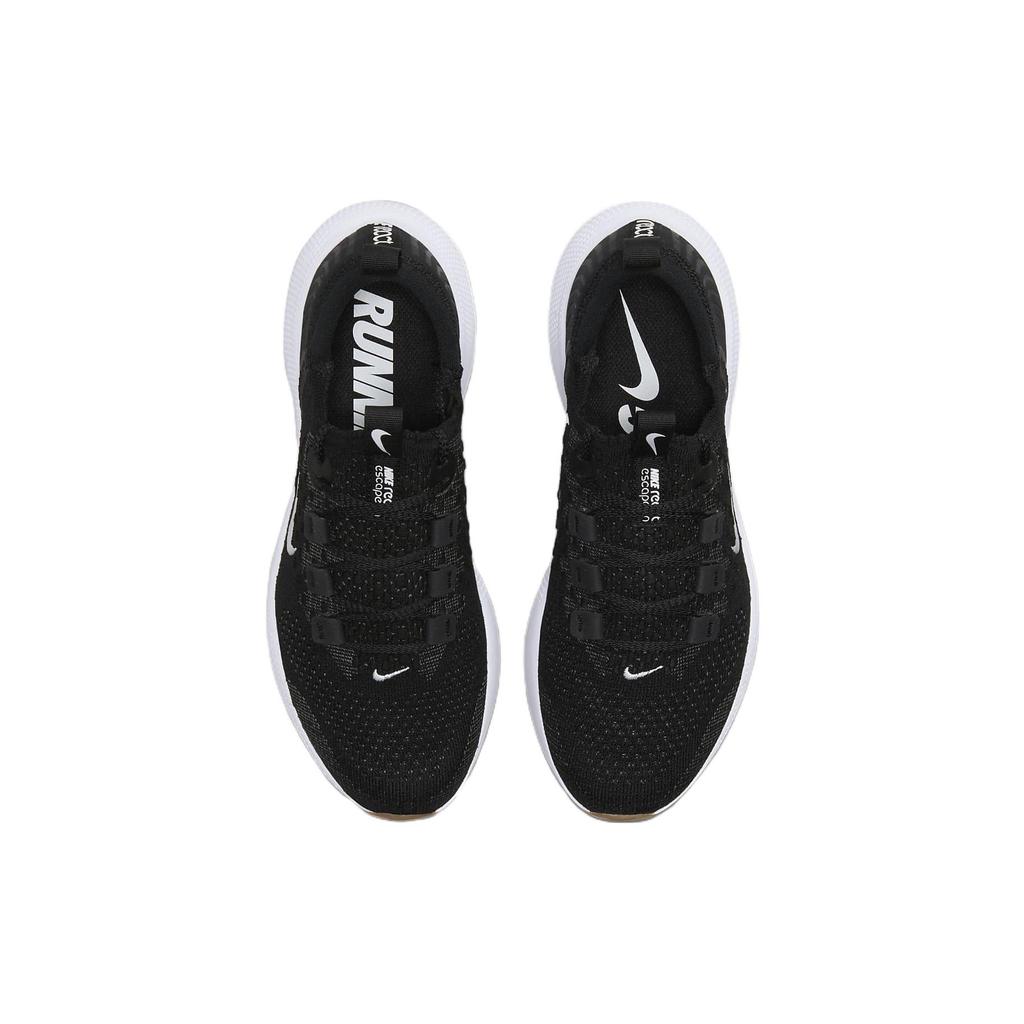 New Nike React Escape Run Flyknit 'Black White' Women's DC4269-001