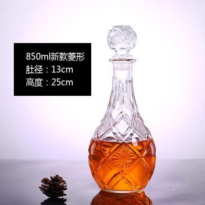 250-1000ml Bottiglia di Vetro Trasparente di Alta Qualità Dispenser per Whisky Bottiglia Creativa per Vino Rosso per Liquori Scotch Bourbon
