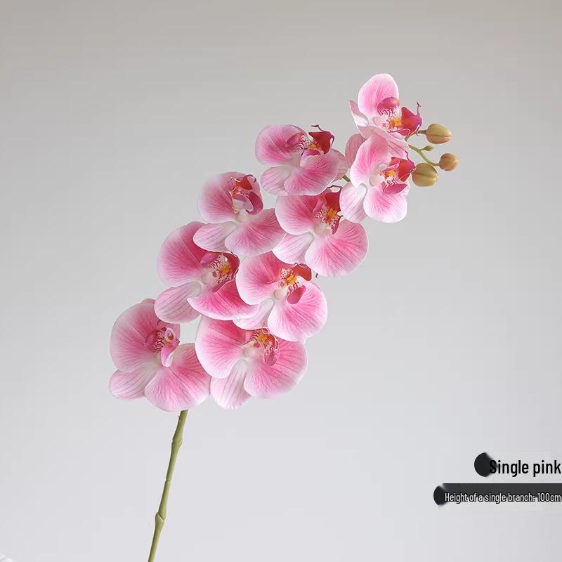 Große 9-Kopf Phalaenopsis Orchidee Künstliche Blume für Hotel- oder Wohnzimmerdekoration