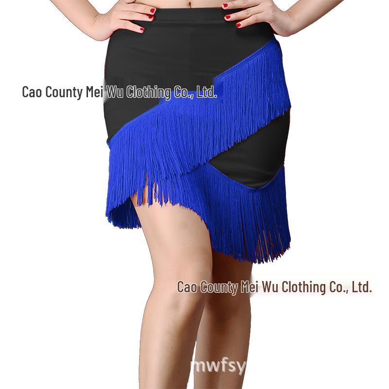 Adult Tassel Irregular Mini Skirt for Latin Dance Performance
