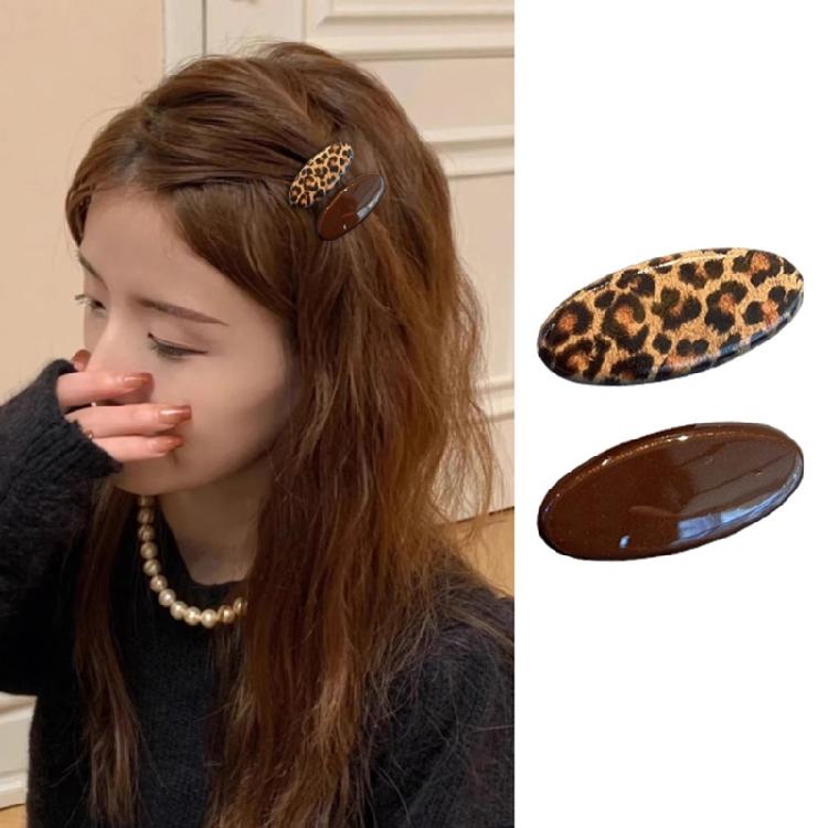 1 Paar Übergroße Leopard Haarspangen Für Damen Mode Kunststoff Haarspangen Perfekt Für Lockiges Glattes Oder Kurzes Haar