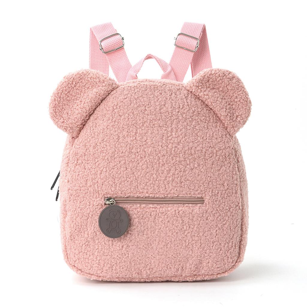 Plush Backpack New Trendy Fashion Casual Bear Ear Backpack Cartoon Children'S Backpack