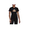 Adidas Breathable Casual Printed Logo Sports Short Sleeve T-Shirt Women Tops Black HB7127