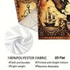 Vintage Pirate World Map Tapestry - Skull & Compass Wall Hanging Decor