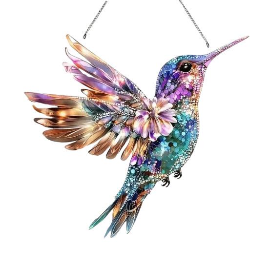 

Birds Hanging Ornaments Acrylic Bird Window Decorations Colorful Sun Catchers for Christmas Trees Easter Parties Home Garden Patio Balcony S L