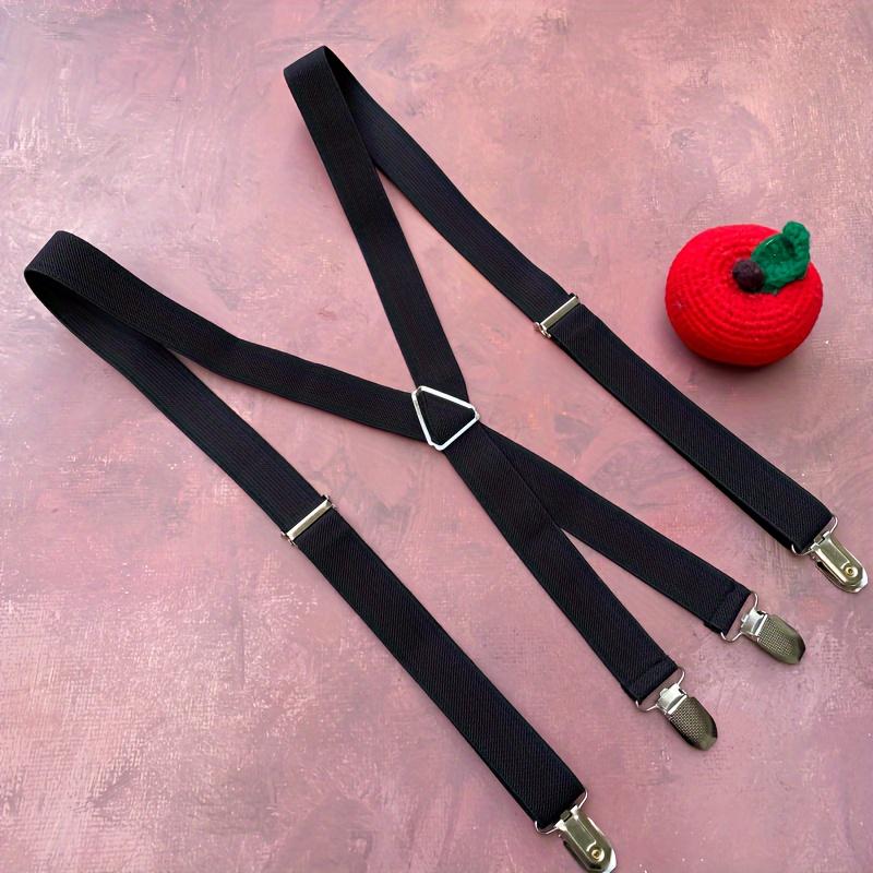 Fashion Suspender Adjustable Elastic X Back Clips On Pants Braces for Men and Women