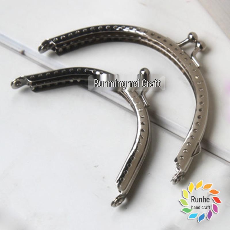 DIY Handmade Glossy Semicircle Purse Frame with 8.5cm Single Ear In Regular Colors