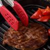 Food Grade Non-Stick Steak Tongs Silicone Head Cake Bread Tong BBQ Grilling Tongs  Barbecue