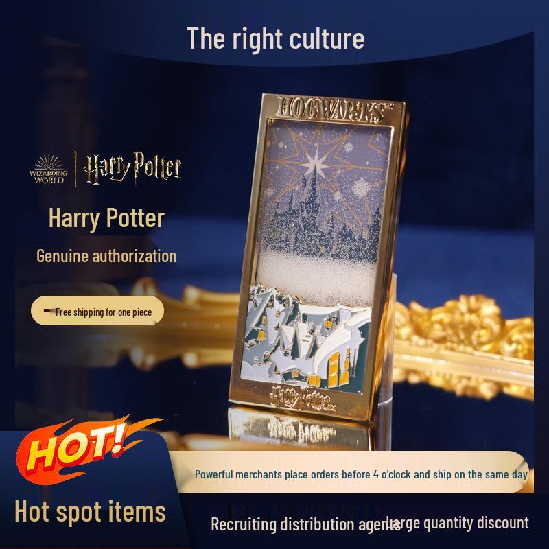 Harry Potter Schloss Leuchtender Treibsand 3D Kühlschrankmagnet - Kreatives Retro-Geschenk