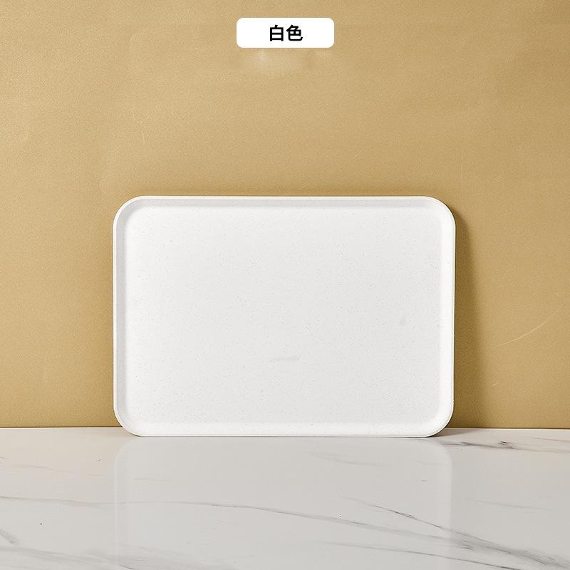 Plastic Rectangular Serving Tray for Tabletop Organization and Meal Service
