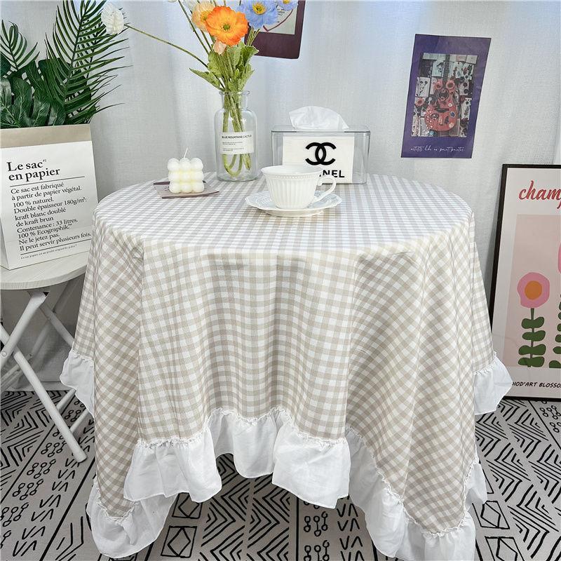 Spitze Runder Tischdecke Floraler Pastoraler Stil Picknick Party Dekorationstuch Ins Schmutzabweisend Antifouling Matte Süß