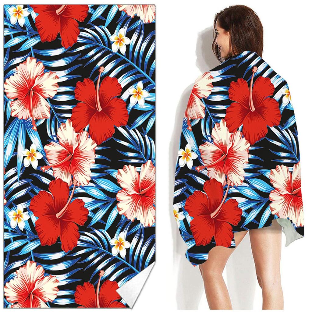 Beach Towel With A Unique Design, Extra Large, Made From Polyester For Kids & Adults