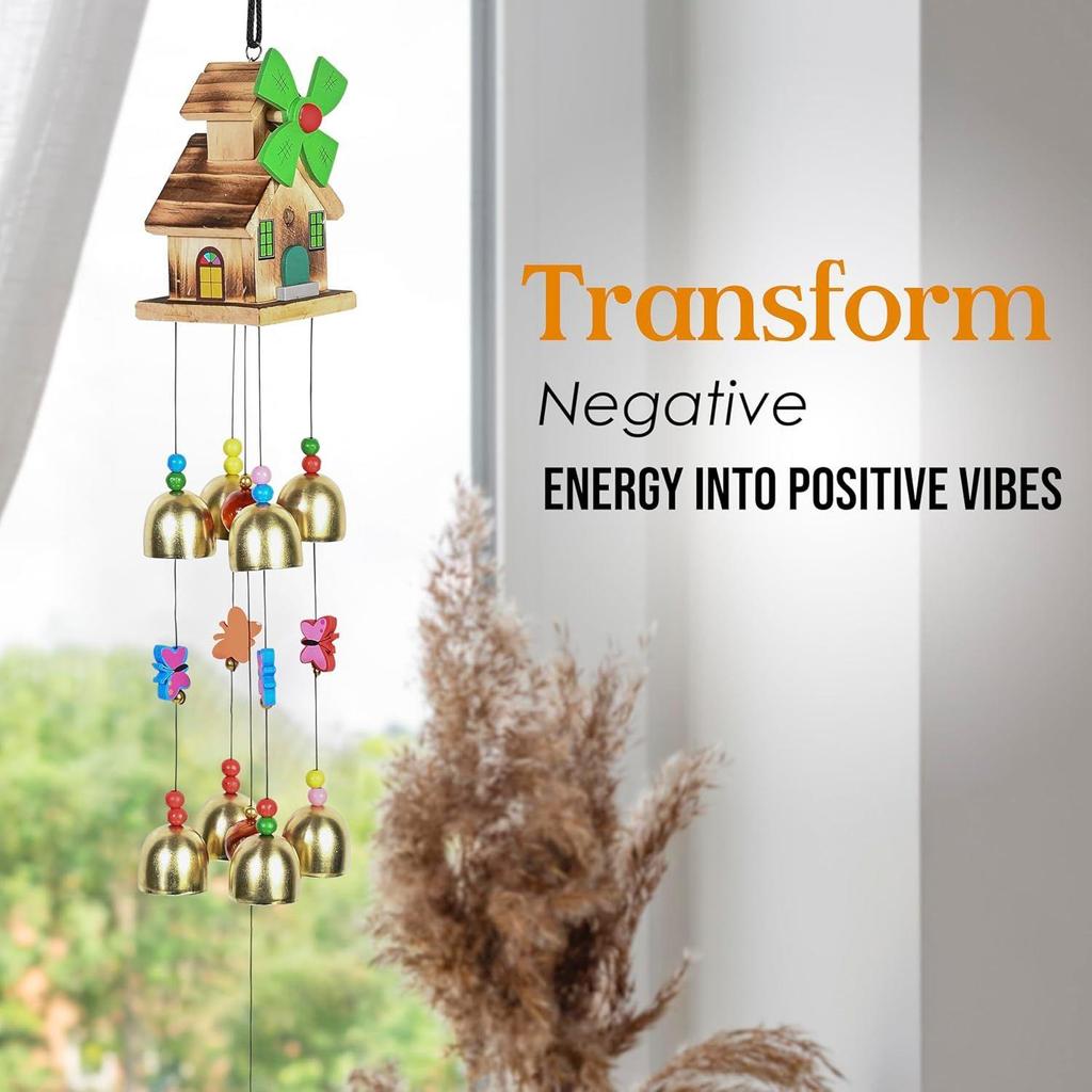 Hanging Decoration Items for Balcony, Bedroom, Living Room, and Hall | Home Décor Items for Positive Vibes, Housewarming Gifts, Room Décor, 9 Bells