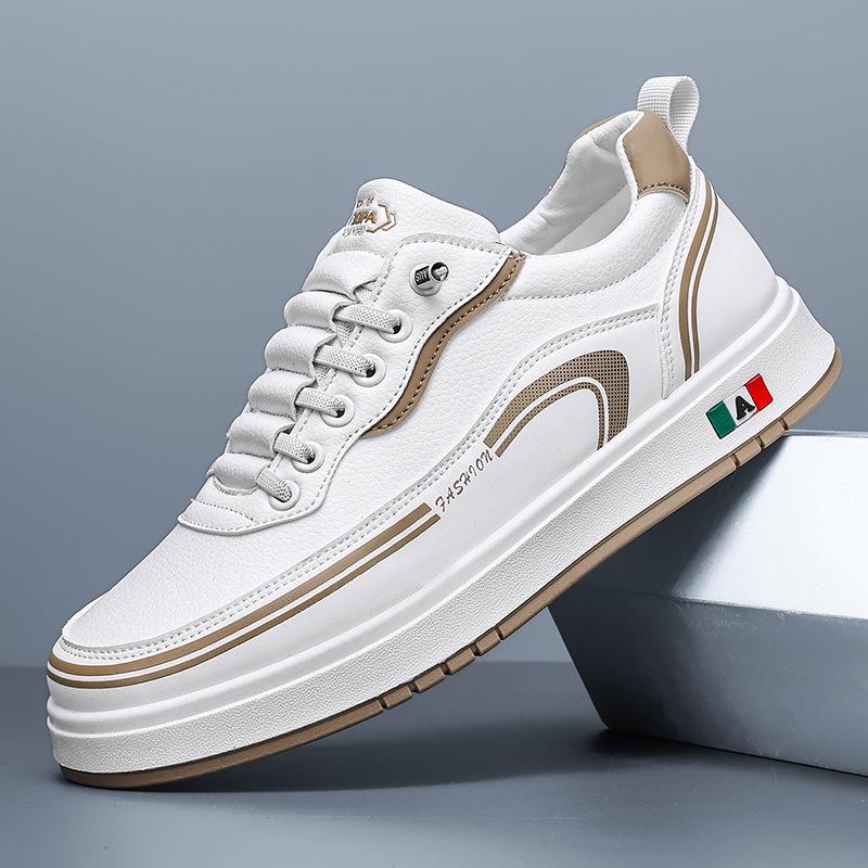 

Men s shoes autumn and winter new versatile platform shoes light weight simple white shoes trend versatile casual shoes men 44
