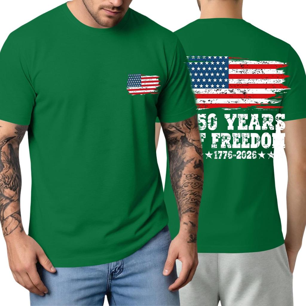 Men's Short-sleeved Fashionable Casual Everyday Trendy Letter Print Short-sleeved Shirt