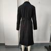 2026 Women's Double-Breasted Lapel Woolen Coat - Autumn/Winter Collection