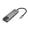 Multi Port USB C Hub 5 In 1 Type C To HDMI Ethernet USB Adapter for MacBook Laptop