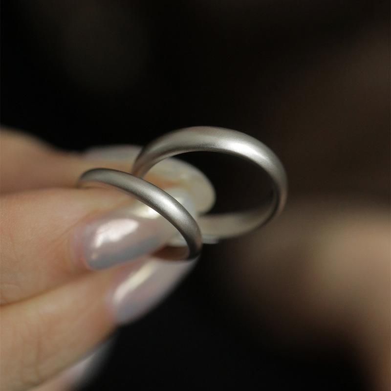 Anello Minimalista da Donna in Argento Sterling 925, Inossidabile, Anello Aperto di Alta Gamma per Dito Indice di Coppia