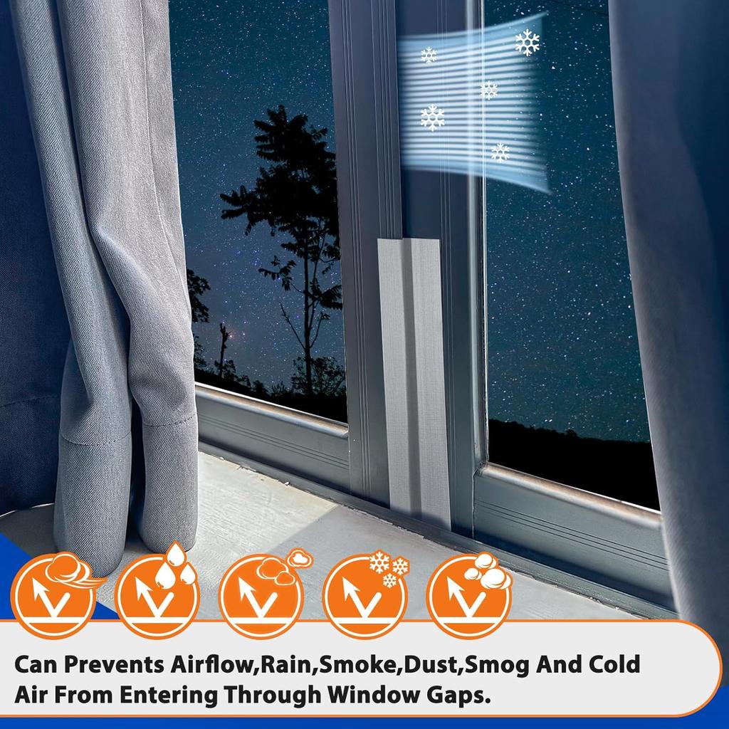 Window Weather Sealing Tape Window Isolation Tape for Winter Block Draft Cold Air Dust Rain Seal Gap No Residue Home