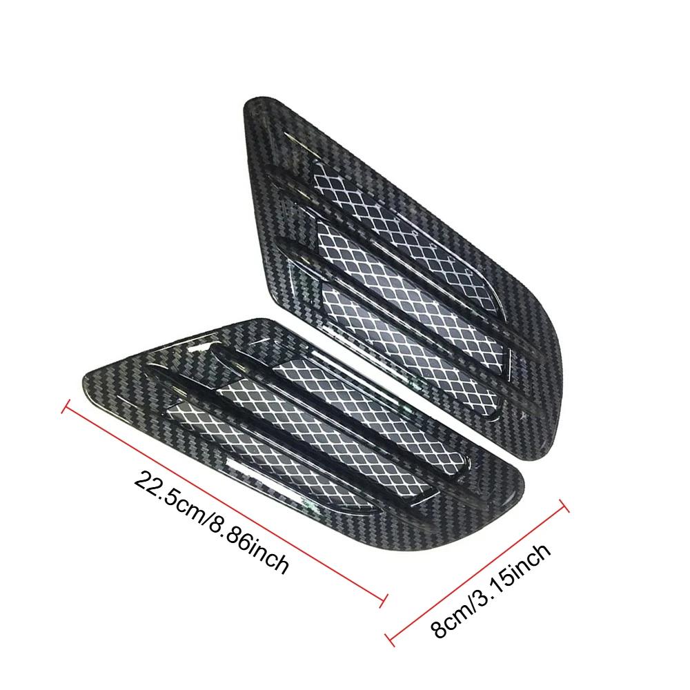 2Pcs ABS Plated Side Air Vent Covers, Universal Decorative Stickers for Sedan & SUV