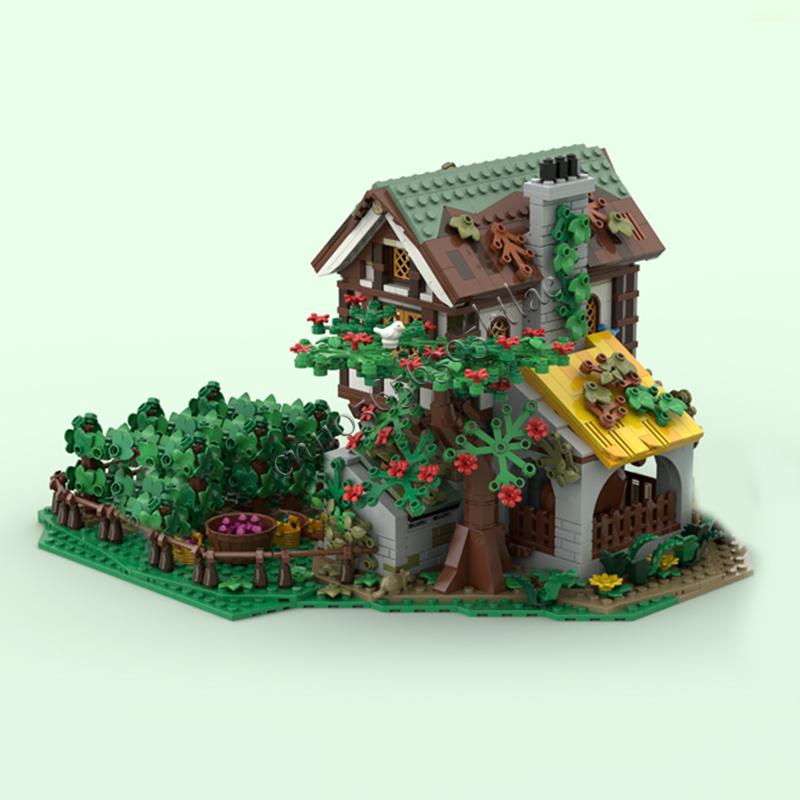 New 1681 Parts Customized MOC Medieval Castle vineyard Model Building DIY Blocks Bricks Assembly Toys Educational Holiday Gifts