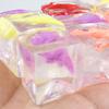 15Pcs Dinosaur Ice Cube Squeeze Toy Anxiety Relieving Clear Cube Sensory Toy Soft Stretchy Transparent Stress Ball Focus Aid Relaxation Tools