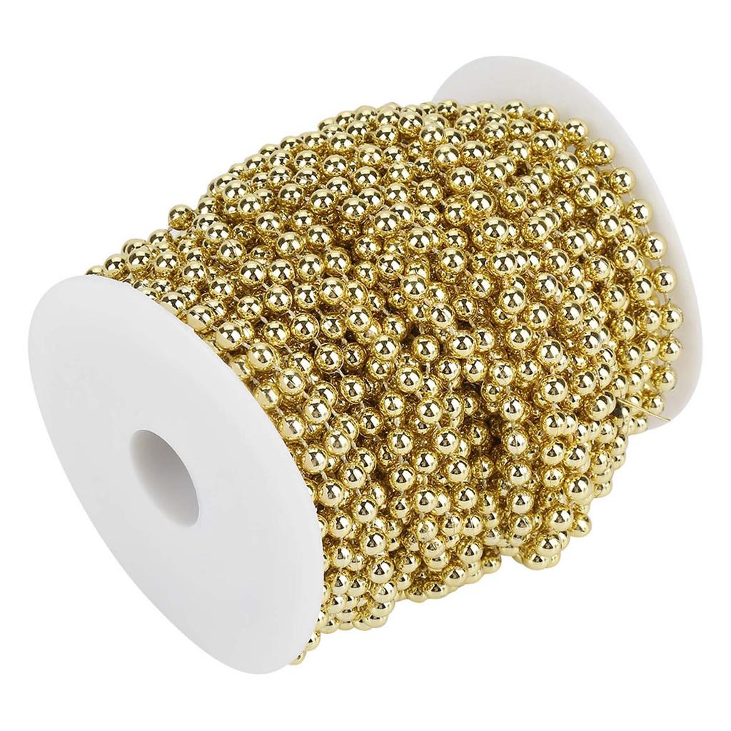 25mCelsiusroll Electroplating Pearl Wire Beads Garland String   Wedding Decoration 6mm(sliver)