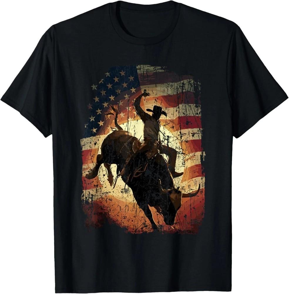 Rodeo Bull Rider Patriotic Cowboy Gift Unisex NEW Unisex T-Shirt