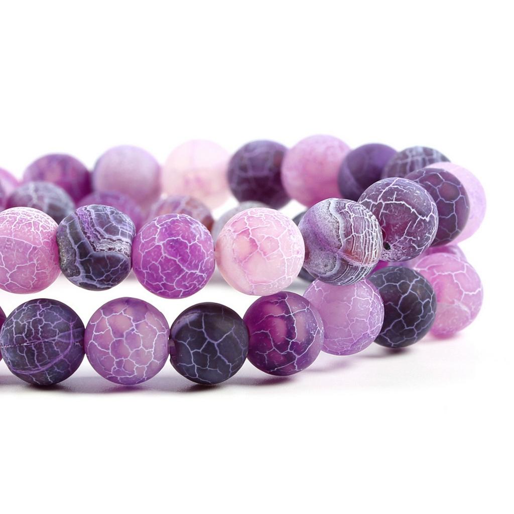 Natural Minerals Stone Matte Dull Polish Pink Zebra Jaspers Beads for Jewelry Making DIY Bracelet Necklace 4-12mm Spacer Beads