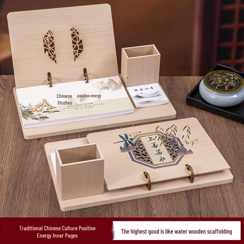 2026 Chinese Wooden Weekly Desk Calendar: Year of the Horse Creative Ornament Gift Set