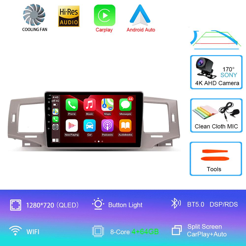 Car Radio Android 14 Carplay Auto Multimedia Player For Toyota Corolla 9 E120 2004-2006 WIFI+4G Autoradio Stereo 2din Head Unit